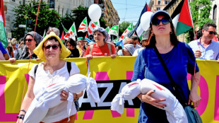 Miles se manifiestan en Roma contra la "complicidad" en la guerra de Gaza