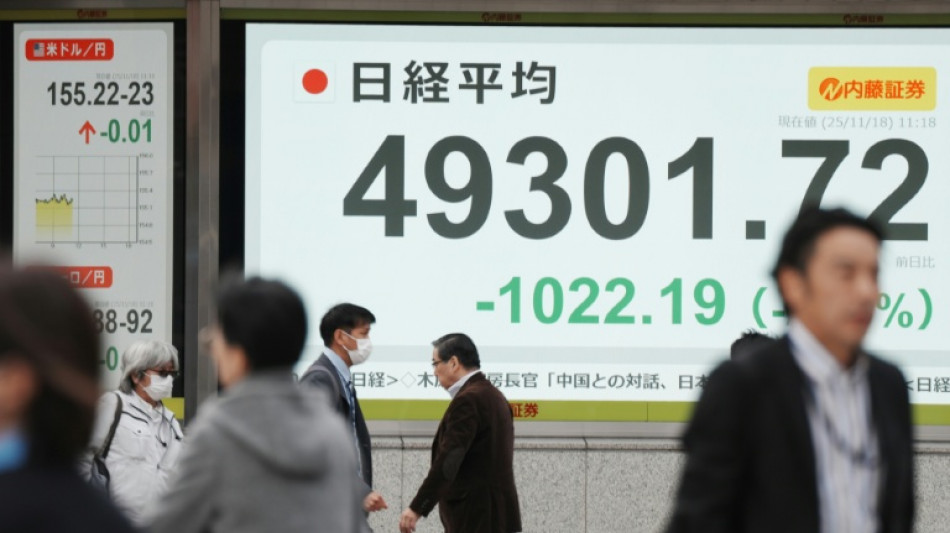 Las bolsas asiáticas caen ante temores con las acciones tecnológicas