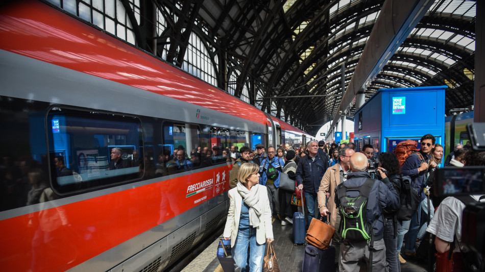 Cantieri allungano viaggi in treno, Roma-Milano in 5 ore