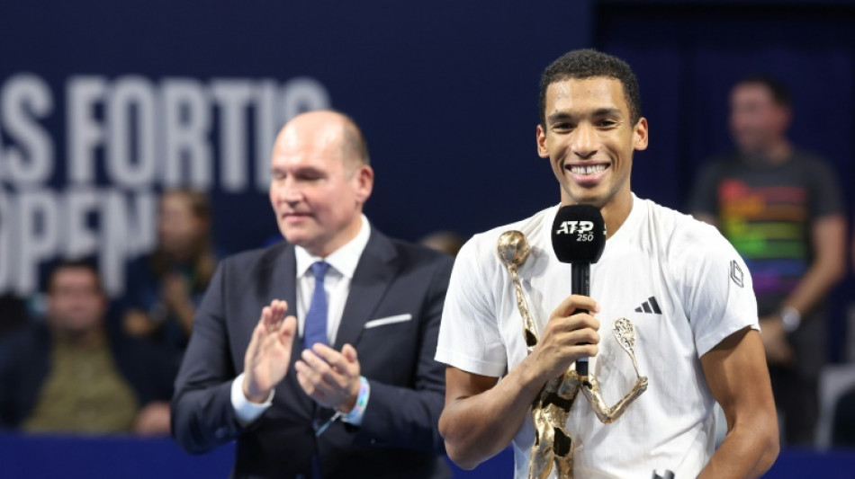 Auger-Aliassime thanks new bride after lifting Brussels ATP title