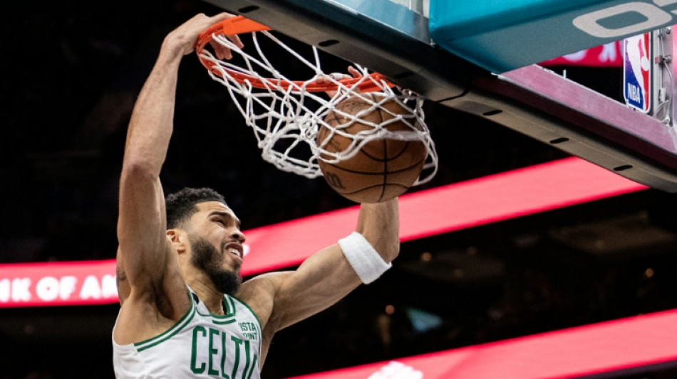 Tatum half century as Celtics pound Hornets, Curry saves Warriors