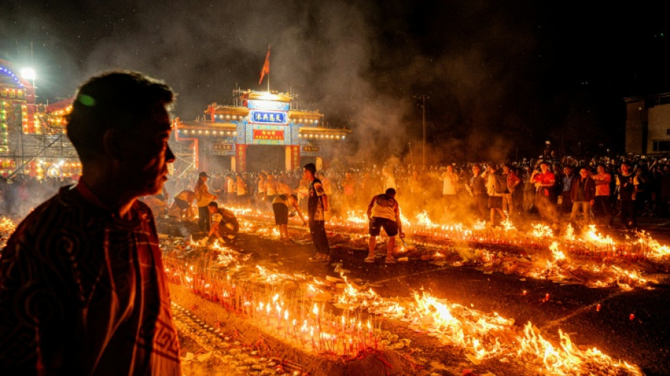 Burning effigy, bamboo crafts at once-a-decade Hong Kong festival