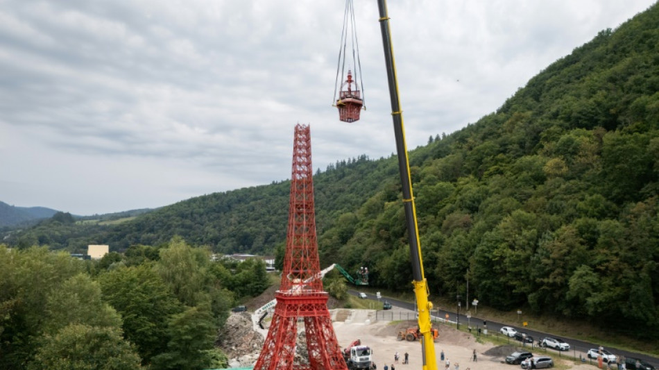 En Alsace, l'incroyable montage d'une fidèle réplique de tour Eiffel
