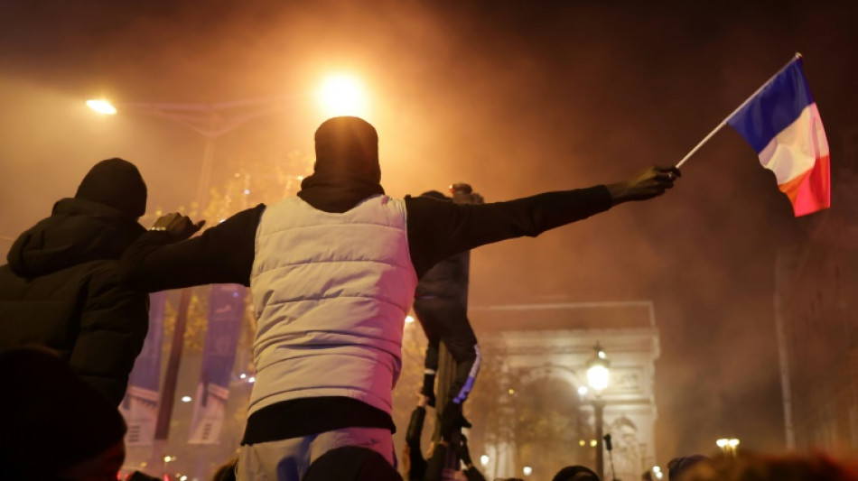 Jubilation on Paris Champs-Elysees after France reach World Cup final