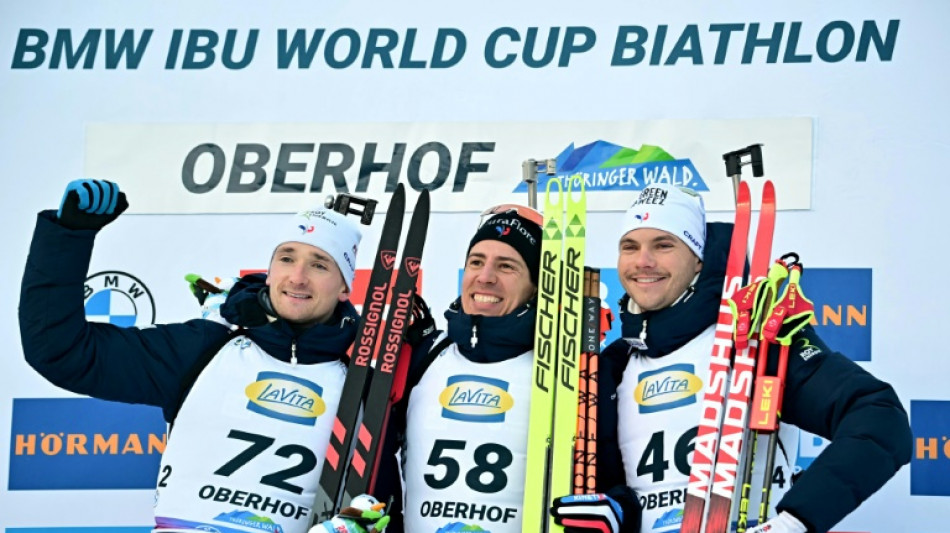 Biathlon: tripl&eacute; fran&ccedil;ais dans le sprint d'Oberhof domin&eacute; par Fillon Maillet