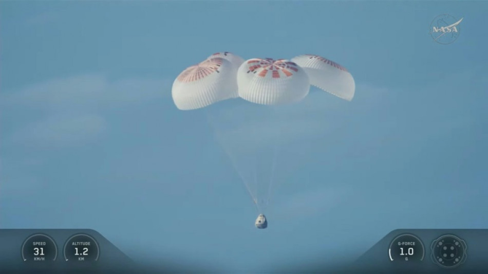 Quatro astronautas da Crew-12 retornam &agrave; Terra