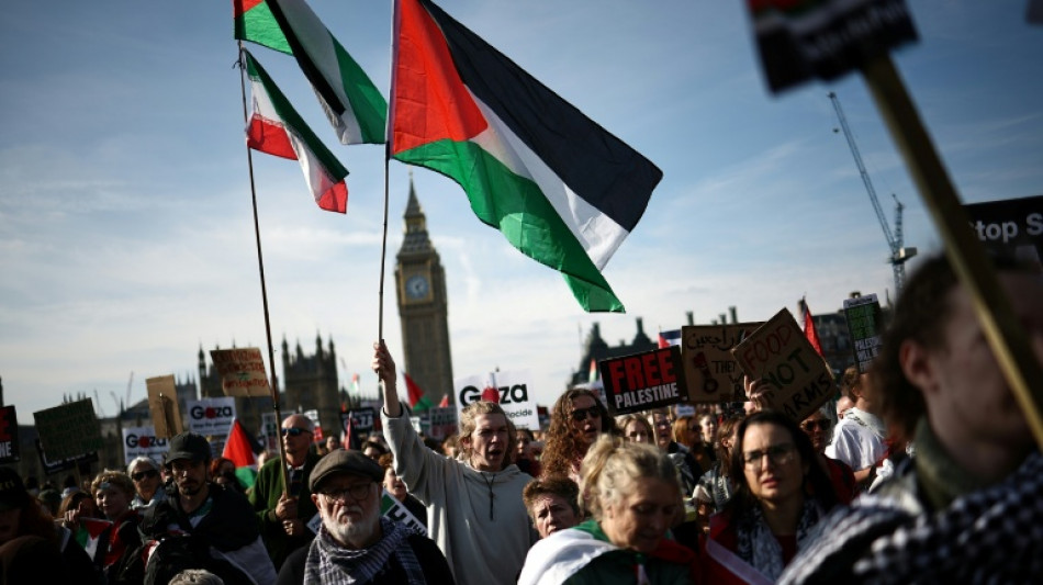Al&iacute;vio e ceticismo em protesto pr&oacute;-palestinos em Londres