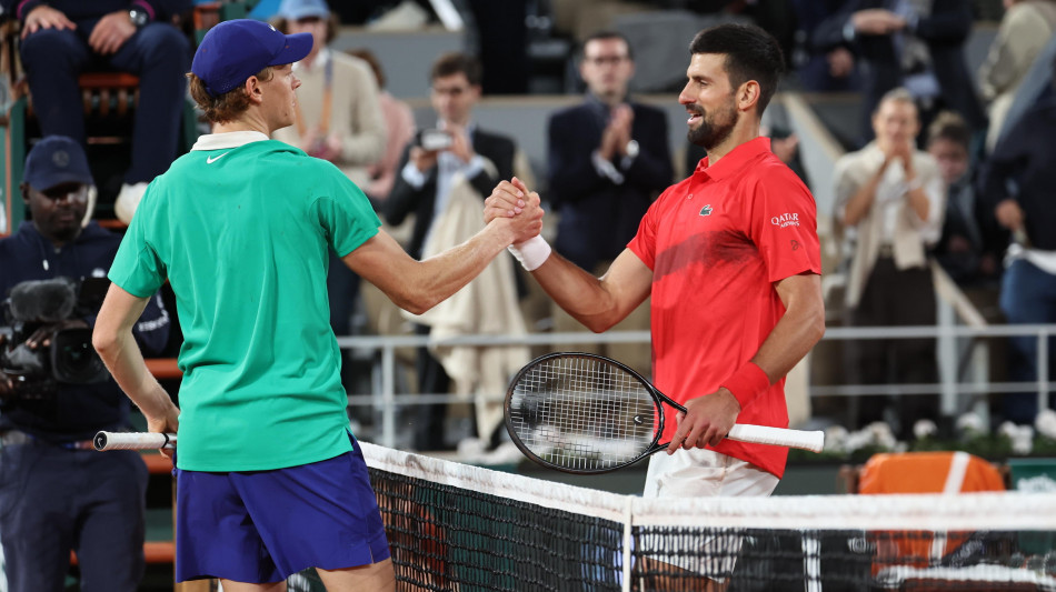 Tennis: Djokovic "Sinner? Felice di averlo ispirato"
